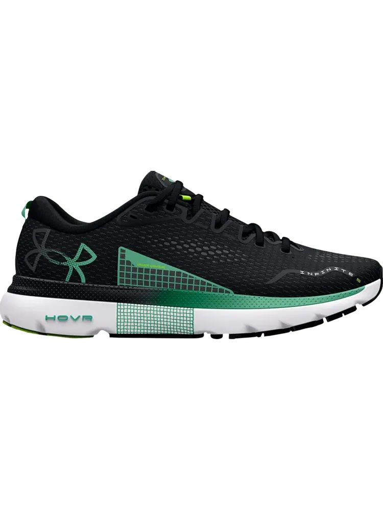 Кроссовки Under Armour HOVR Infinite 5 Black Green Breeze — изображение 1 из 1, черный