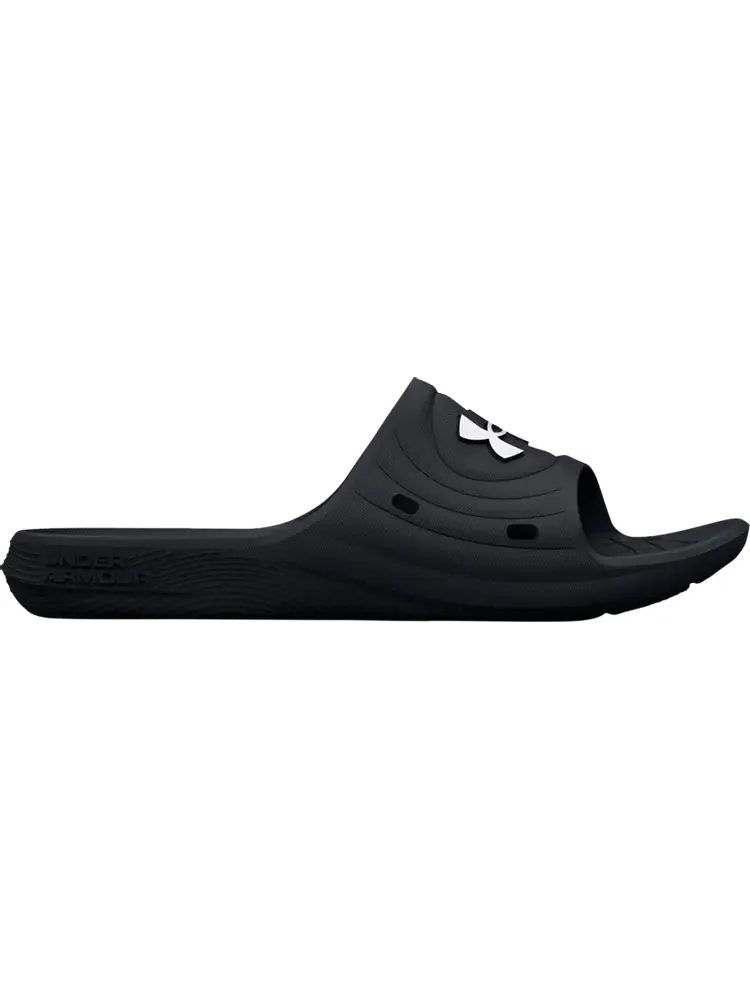 Сандалии Under Armour Wmns Locker 4 Slide Black White — изображение 1 из 1, черный