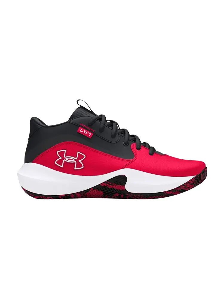 Кроссовки Under Armour Lockdown 7 GS Red Black White — изображение 1 из 1, красный черный белый
