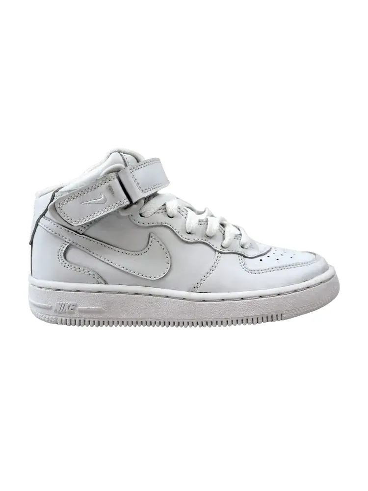 Кроссовки Nike Force 1 Mid PS 'White' — изображение 1 из 1, белый/белый
