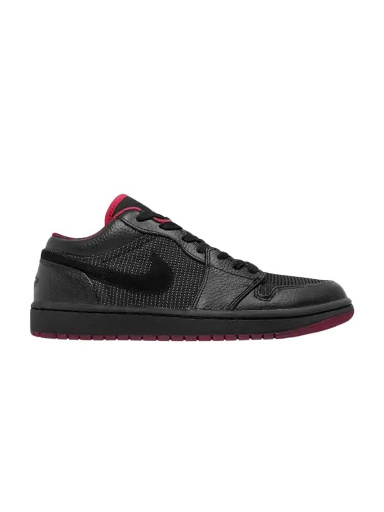 Кроссовки Air Jordan 1 Retro Low 'Black Silver Red' — изображение 1 из 1, черный