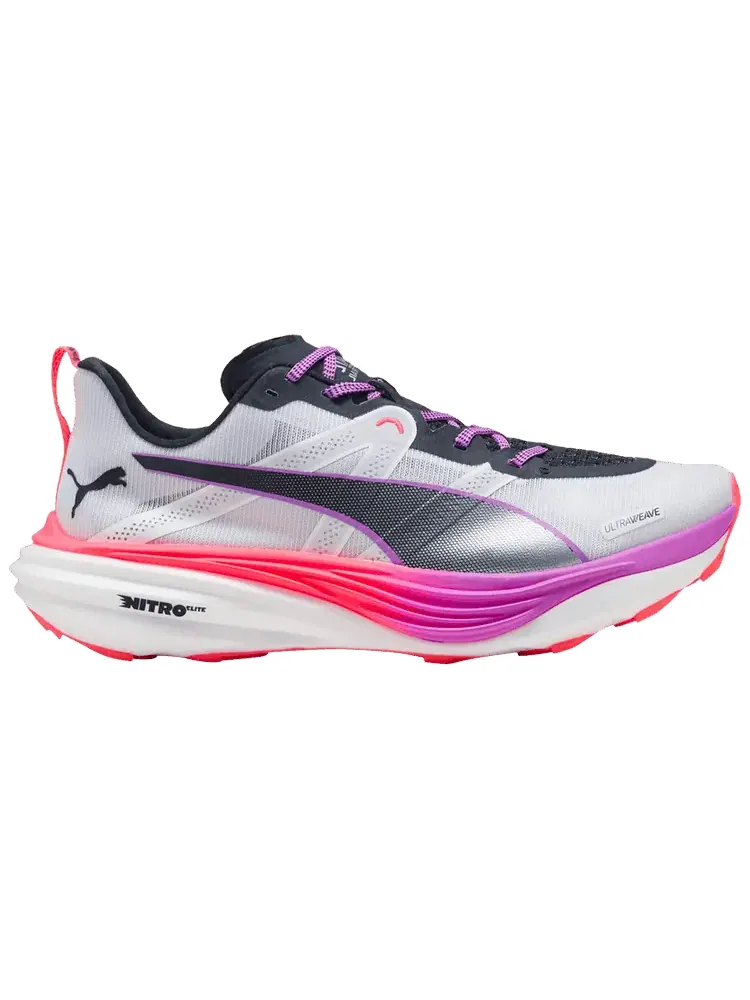 Кроссовки Puma Deviate Nitro Elite Trail 'White Glowing Red Pure Magenta' — изображение 1 из 1, белый красный