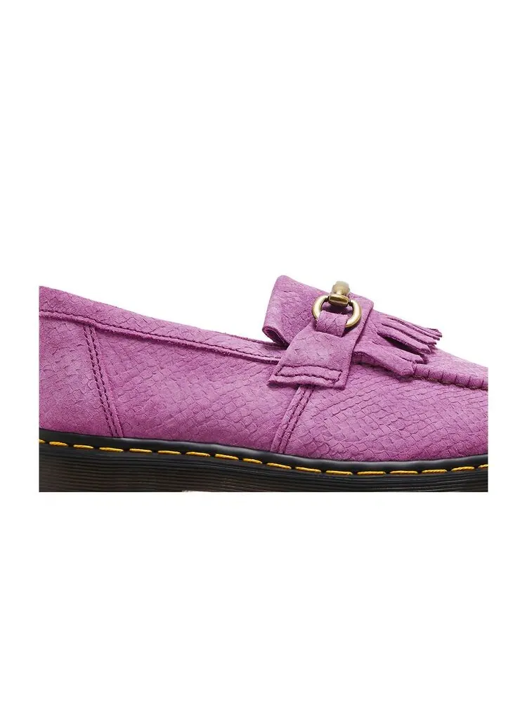 Кроссовки Dr. Martens Adrian Snaffle Repello Emboss Suede Kiltie Loafer Thrift Pink — изображение 2 из 6, розовый