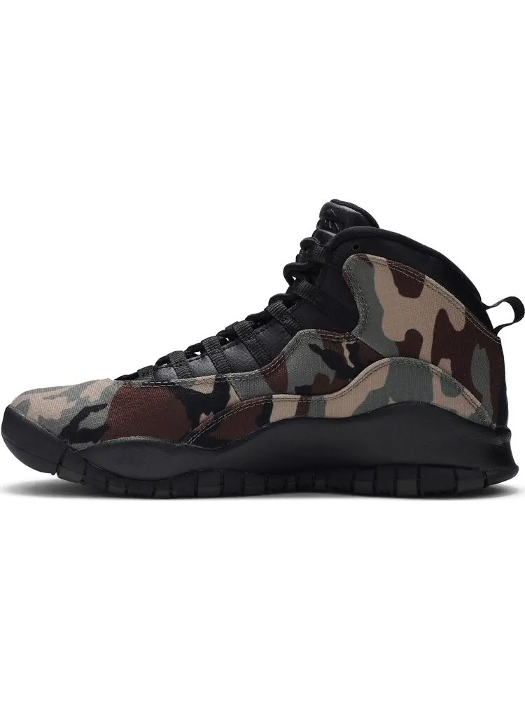Кроссовки Air Jordan 10 Retro Woodland Camo — изображение 3 из 8, зеленый
