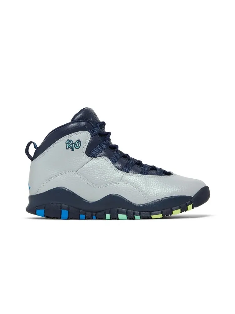 Кроссовки Air Jordan 10 Retro BG 'Rio' — изображение 1 из 4, серый