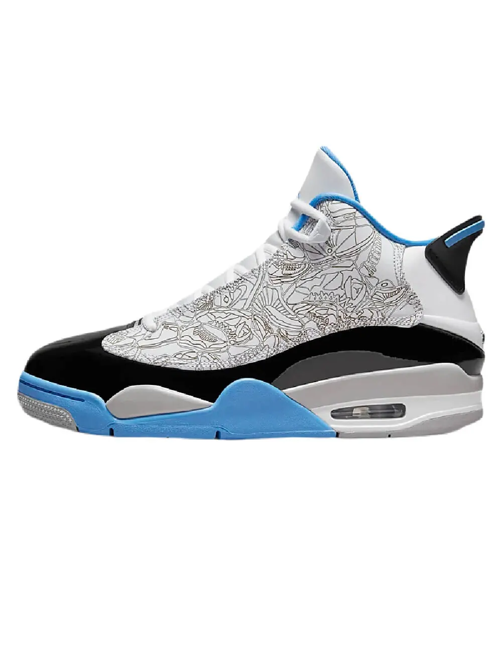 Кроссовки Nike Air Jordan Dub Zero — изображение 1 из 8, черный/голубой/белый