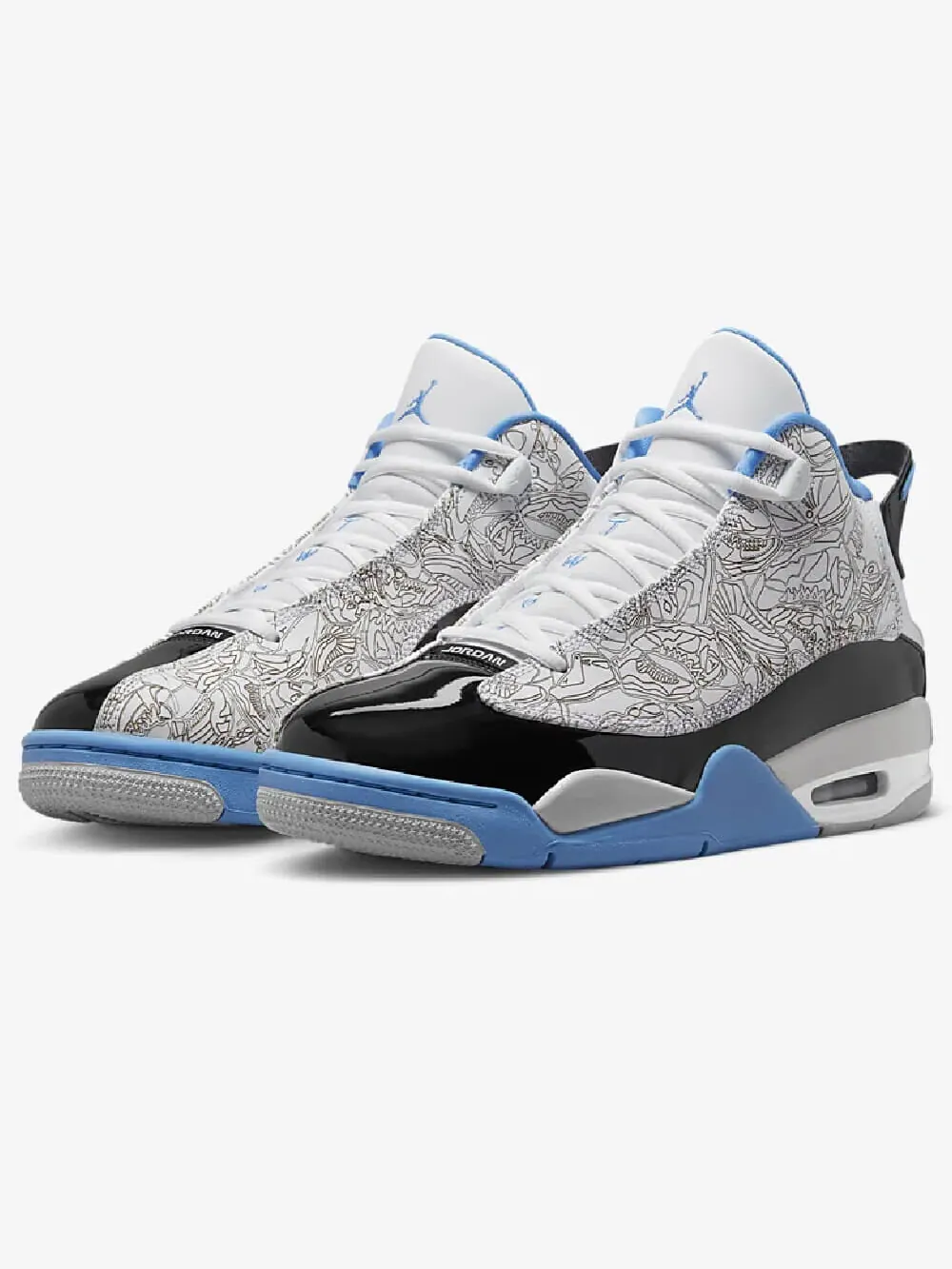 Кроссовки Nike Air Jordan Dub Zero — изображение 2 из 8, черный/голубой/белый