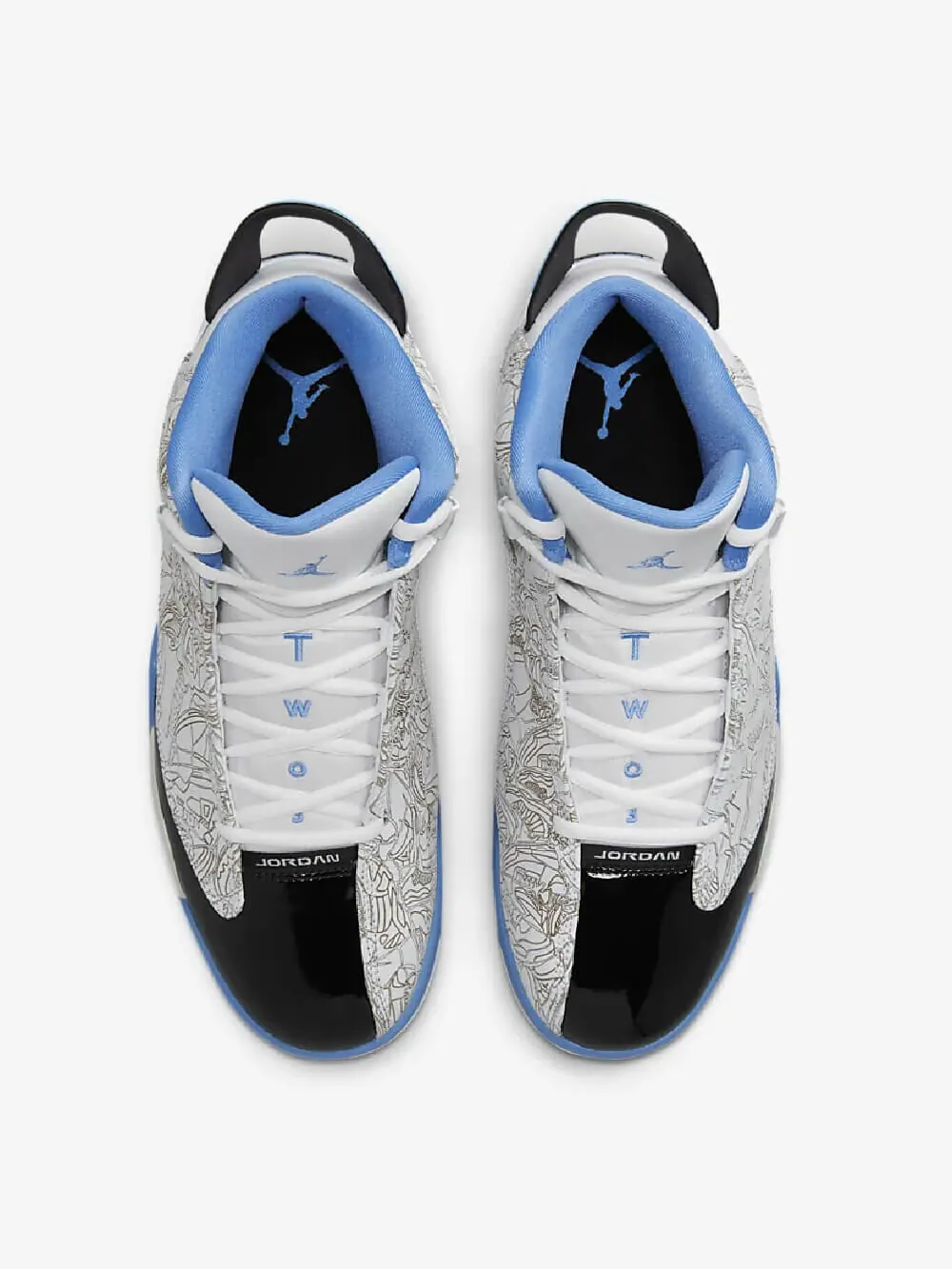 Кроссовки Nike Air Jordan Dub Zero — изображение 3 из 8, черный/голубой/белый