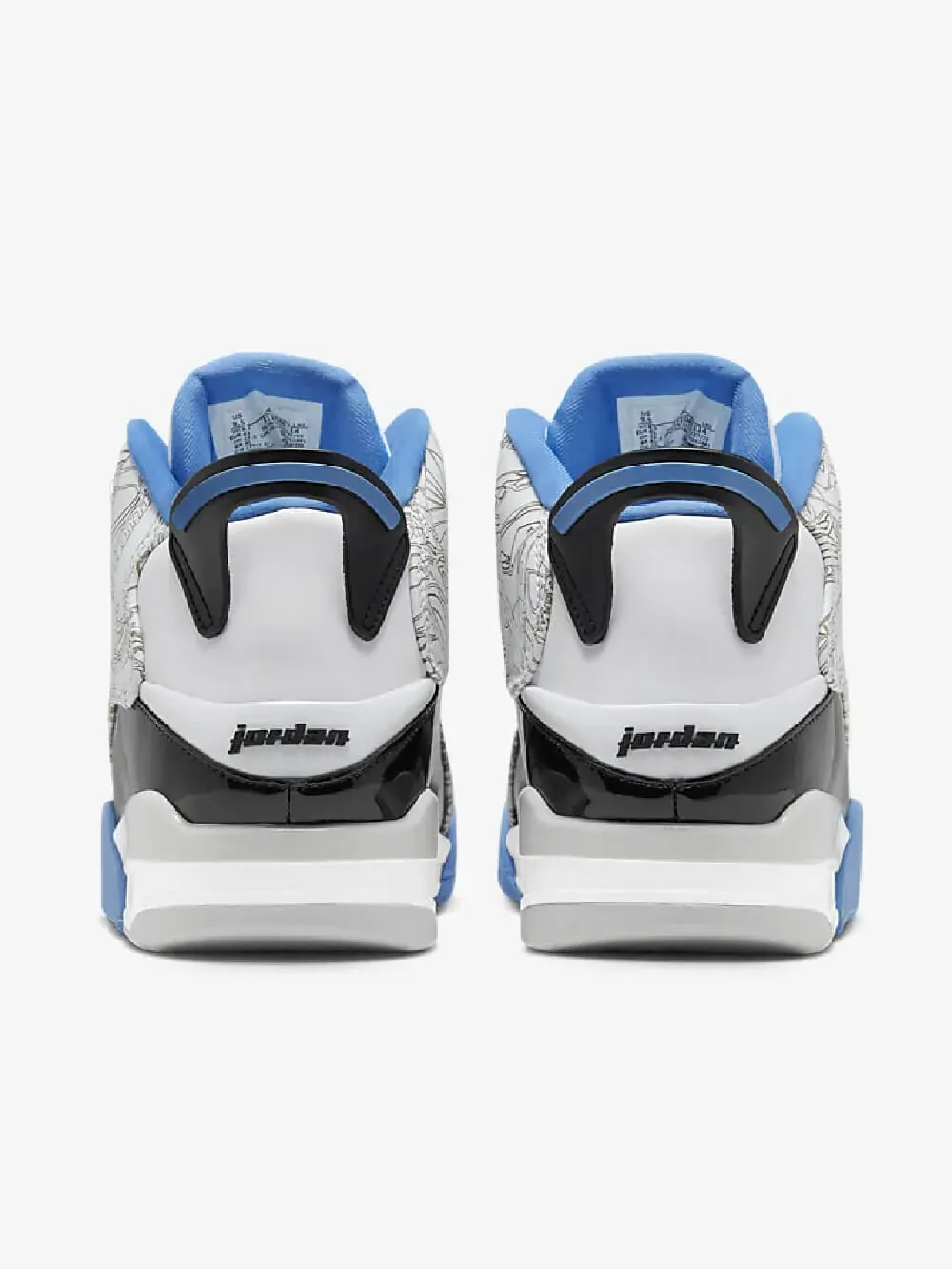 Кроссовки Nike Air Jordan Dub Zero — изображение 4 из 8, черный/голубой/белый