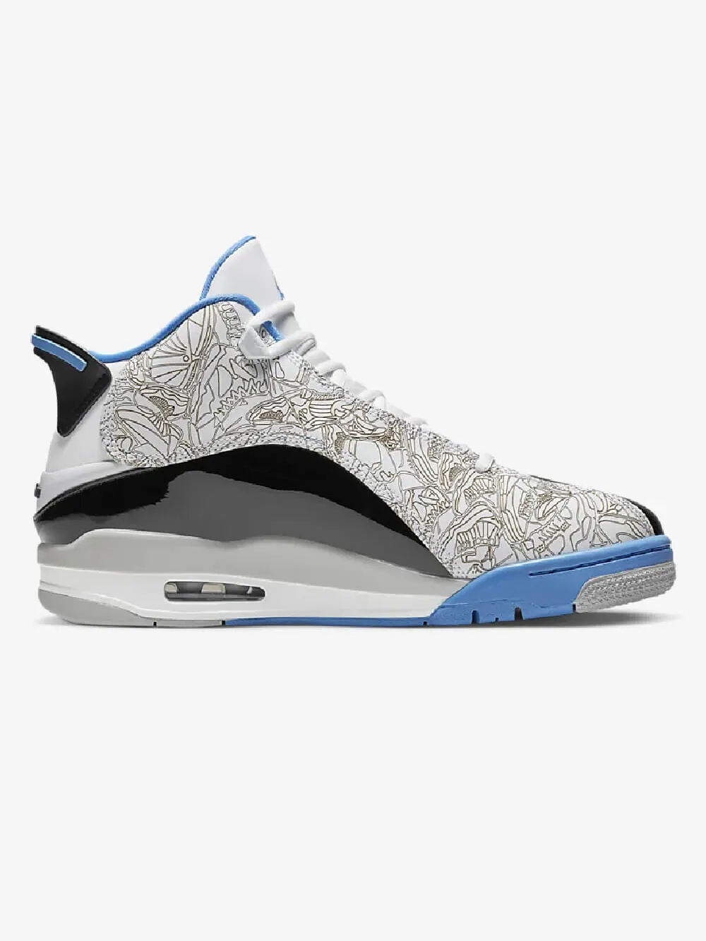 Кроссовки Nike Air Jordan Dub Zero — изображение 5 из 8, черный/голубой/белый