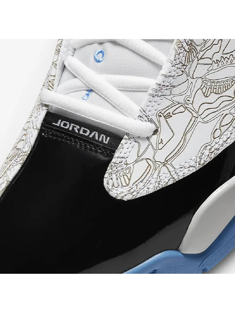 Кроссовки Nike Air Jordan Dub Zero — изображение 8 из 8, черный/голубой/белый