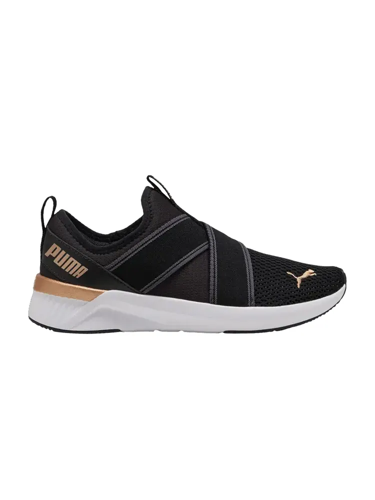 Тапочки Wmns Softride Harli Slip-On 'Black White Gold' — изображение 1 из 1, черный белый золотистый