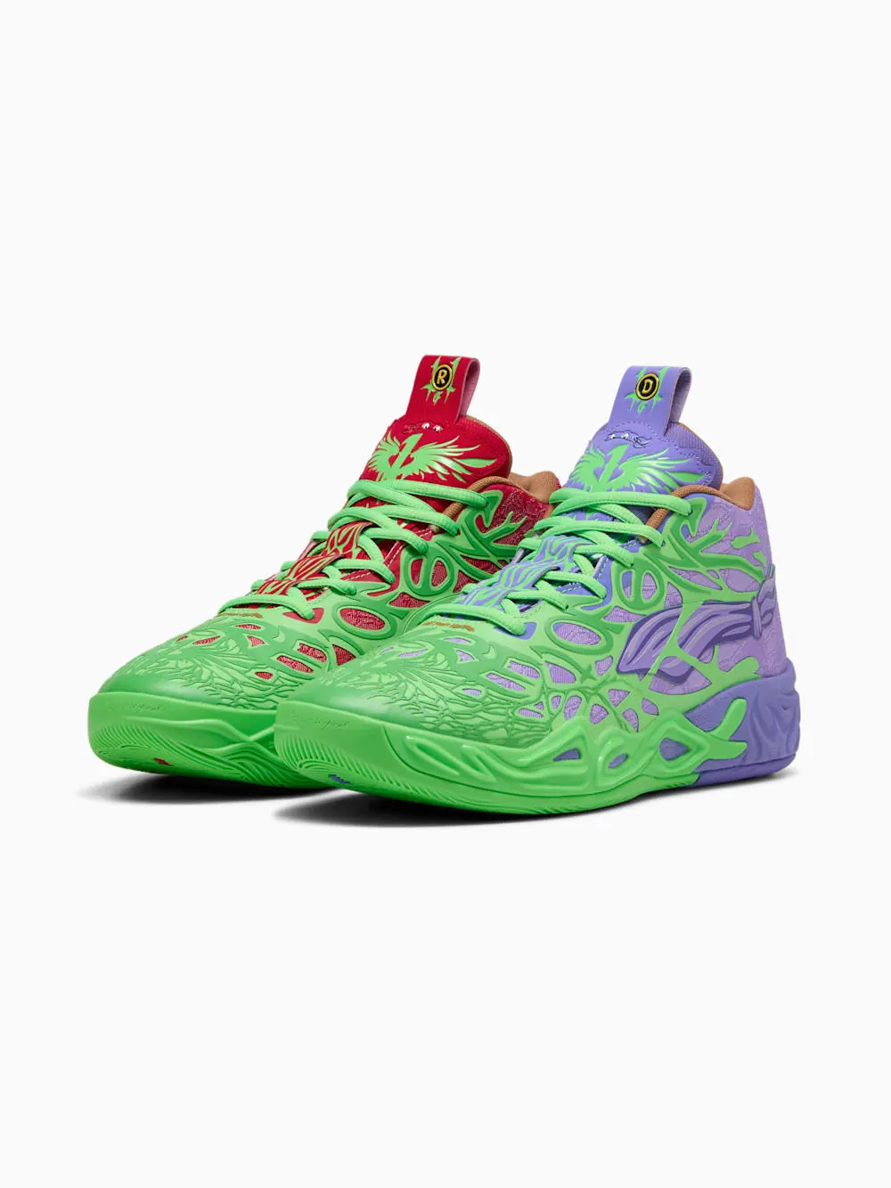 Баскетбольные кроссовки унисекс Puma Hoops x TMNT MB.04 R&D — изображение 1 из 9, красный/зеленый