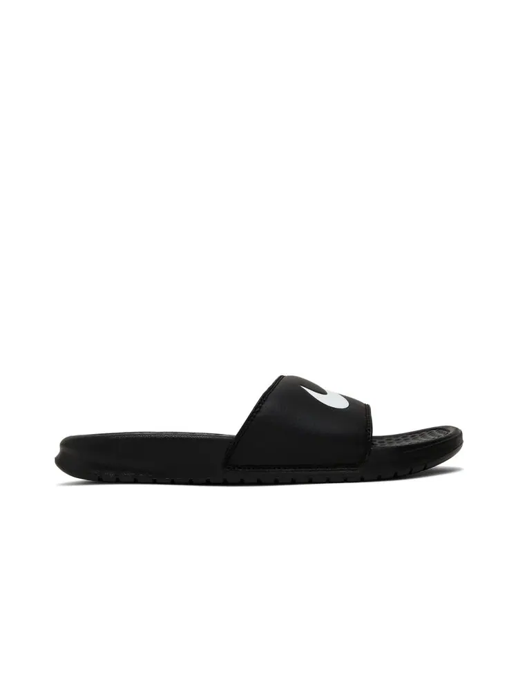 Кроссовки Nike Benassi Swoosh Slide 'Black White' — изображение 1 из 4, черный