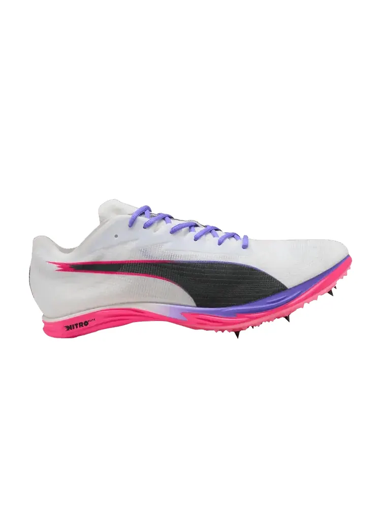 Кроссовки Puma evoSPEED Nitro Elite 3 Mid Distance — изображение 1 из 1, белый розовый