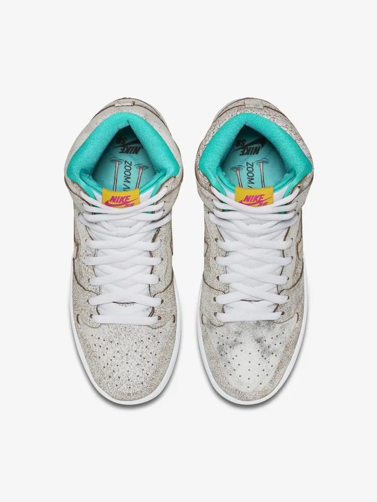 Кроссовки Nike Dunk High Premium SB 'Flamingo' — изображение 4 из 4, белый