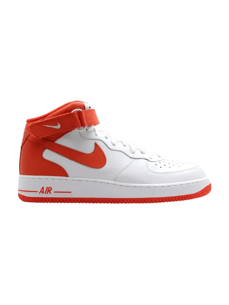 Кроссовки Nike Air Force 1 Mid — изображение 1 из 1, белый/оранжевый