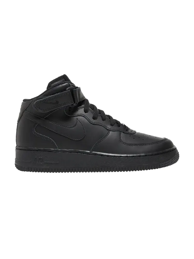 Кроссовки Nike Air Force 1 Mid GS 'Black' — изображение 1 из 9, черный/черный