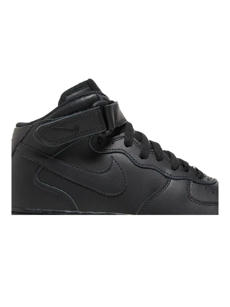 Кроссовки Nike Air Force 1 Mid GS 'Black' — изображение 3 из 9, черный/черный