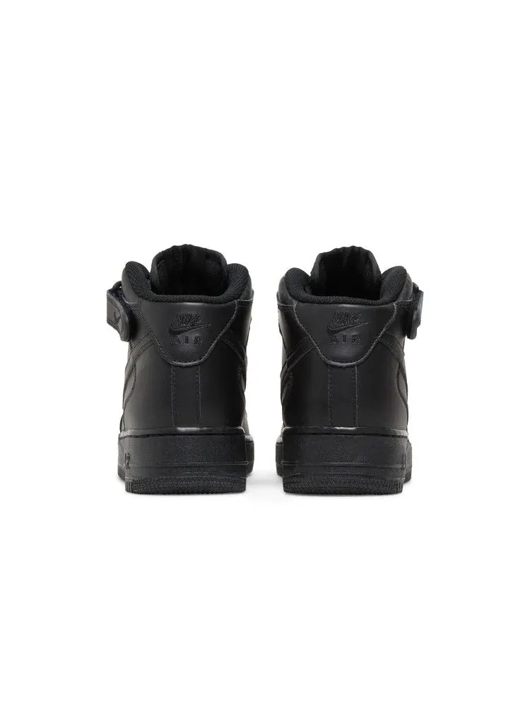 Кроссовки Nike Air Force 1 Mid GS 'Black' — изображение 7 из 9, черный/черный