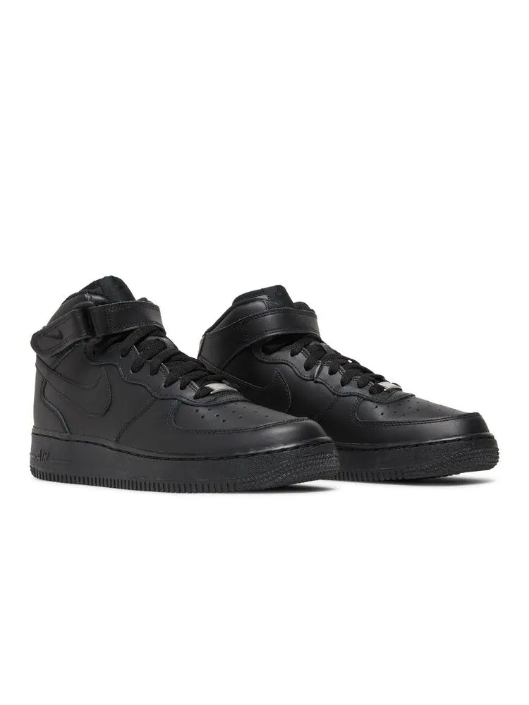 Кроссовки Nike Air Force 1 Mid GS 'Black' — изображение 9 из 9, черный/черный
