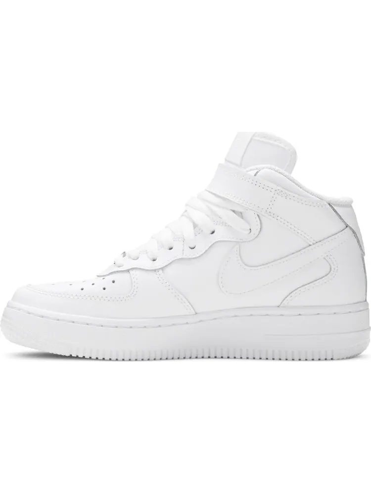 Кроссовки Nike Air Force 1 Mid '06 GS 'White' — изображение 3 из 8, белый