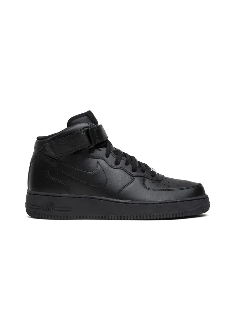 Кроссовки Nike Air Force 1 Mid '07 'Triple Black' — изображение 1 из 4, черный