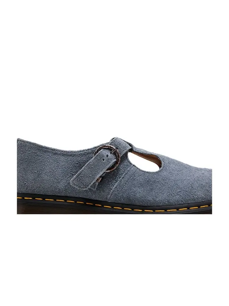 Кроссовки Dr. Martens T-Bar Suede Mary Jane Washed Denim — изображение 2 из 6, джинсовый синий