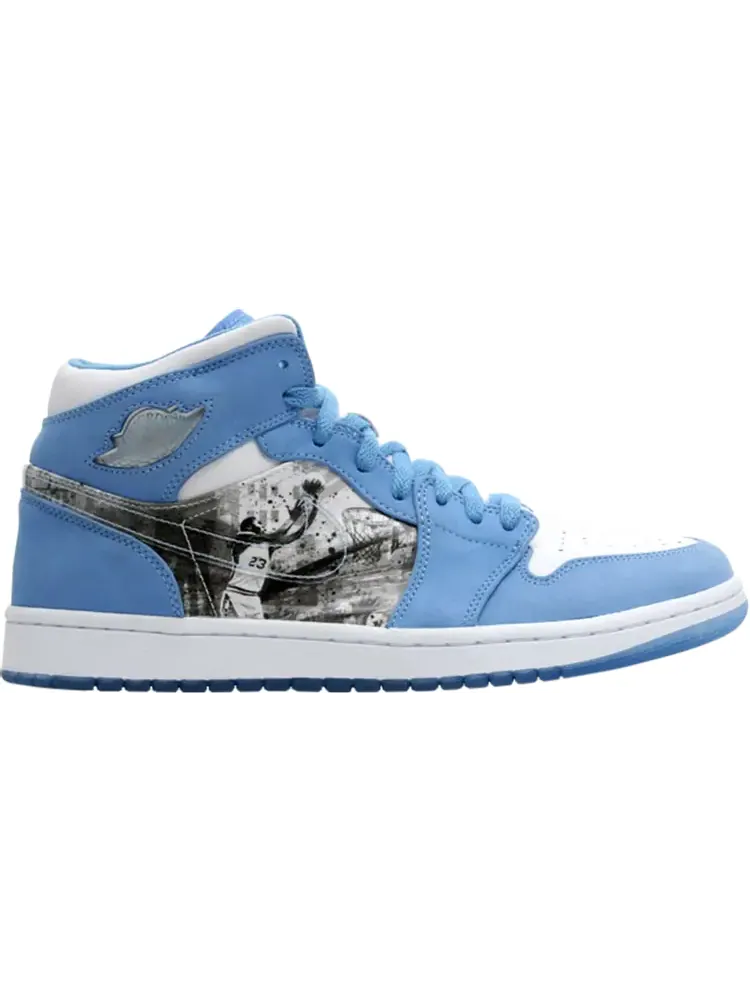 Кроссовки Air Jordan 1 Retro Alpha White University Blue — изображение 1 из 1, белый