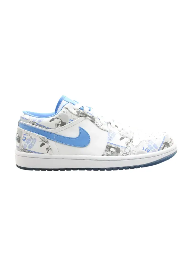 Кроссовки Air Jordan Wmns Air Jordan 1 Retro Low 'University Blue' — изображение 1 из 1, белый
