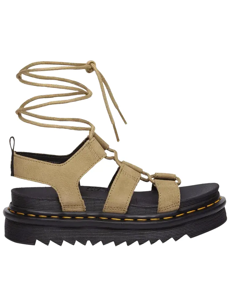 Сандалии Dr. Martens Nartilla Tumbled Leather Gladiator Sandal, гладиаторские — изображение 1 из 1, бежевый