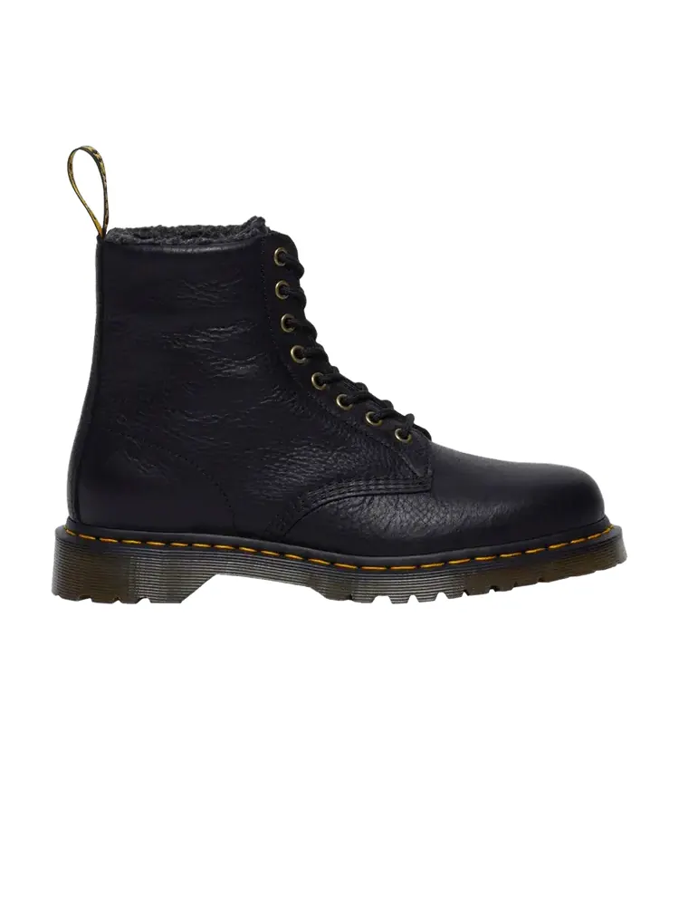 Ботинки Dr. Martens 1460 с мехом, кожаные, шнуровка — изображение 1 из 1, черный