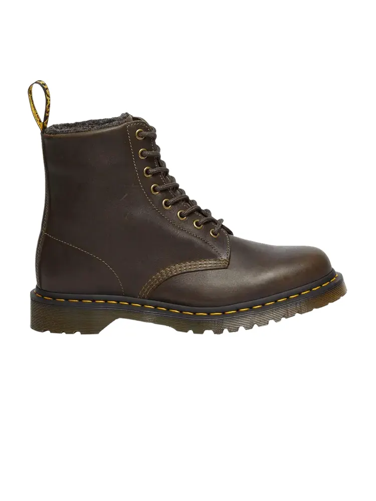 Ботинки Dr. Martens 1460 кожаные с контрастной строчкой — изображение 1 из 1, коричневый