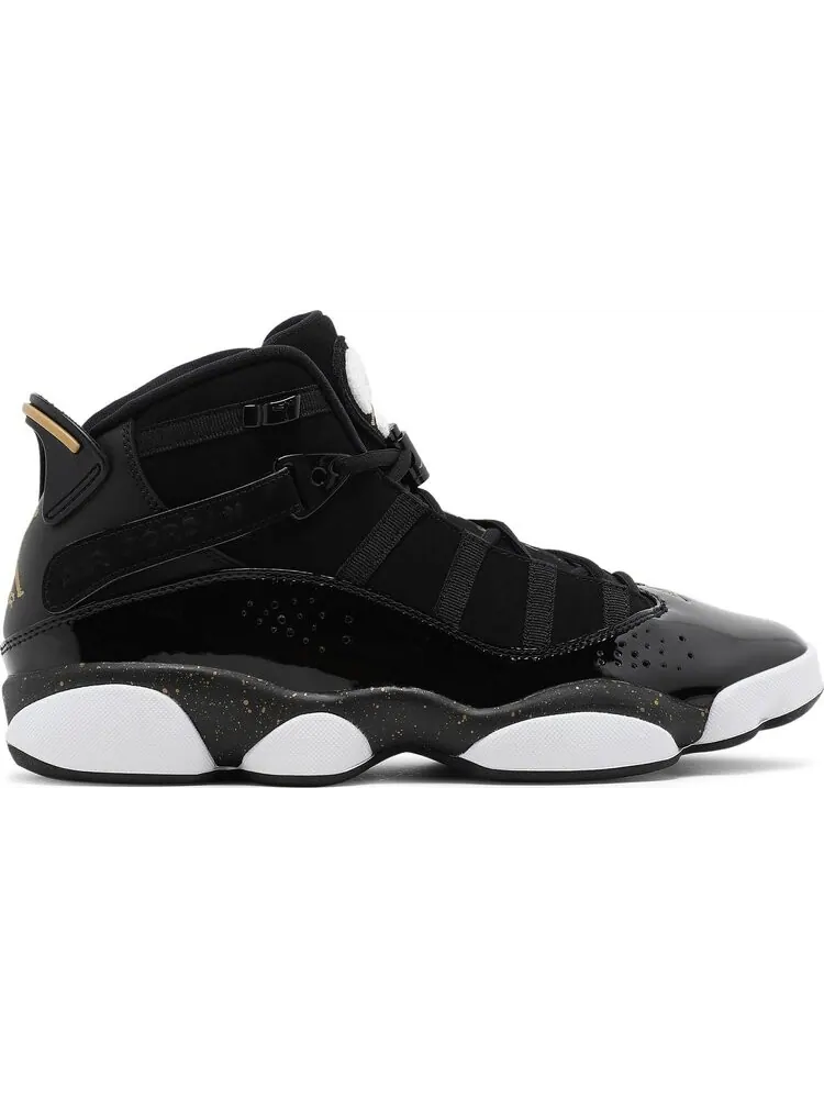 Кроссовки Air Jordan 6 Rings Black Metallic Gold — изображение 1 из 8, черный