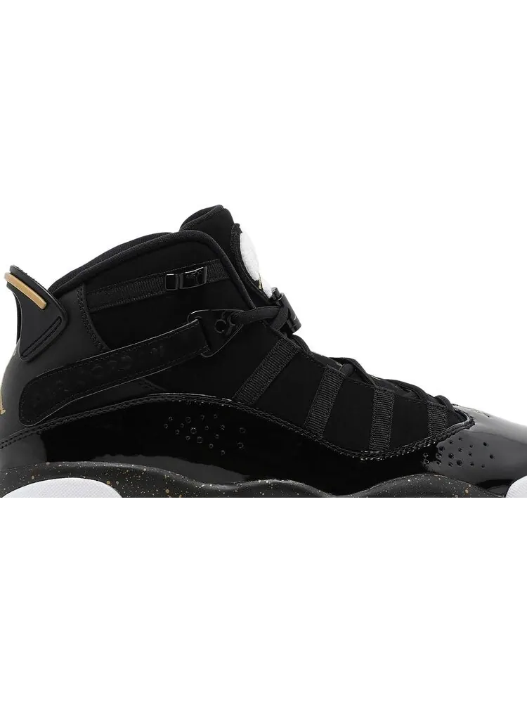 Кроссовки Air Jordan 6 Rings Black Metallic Gold — изображение 2 из 8, черный