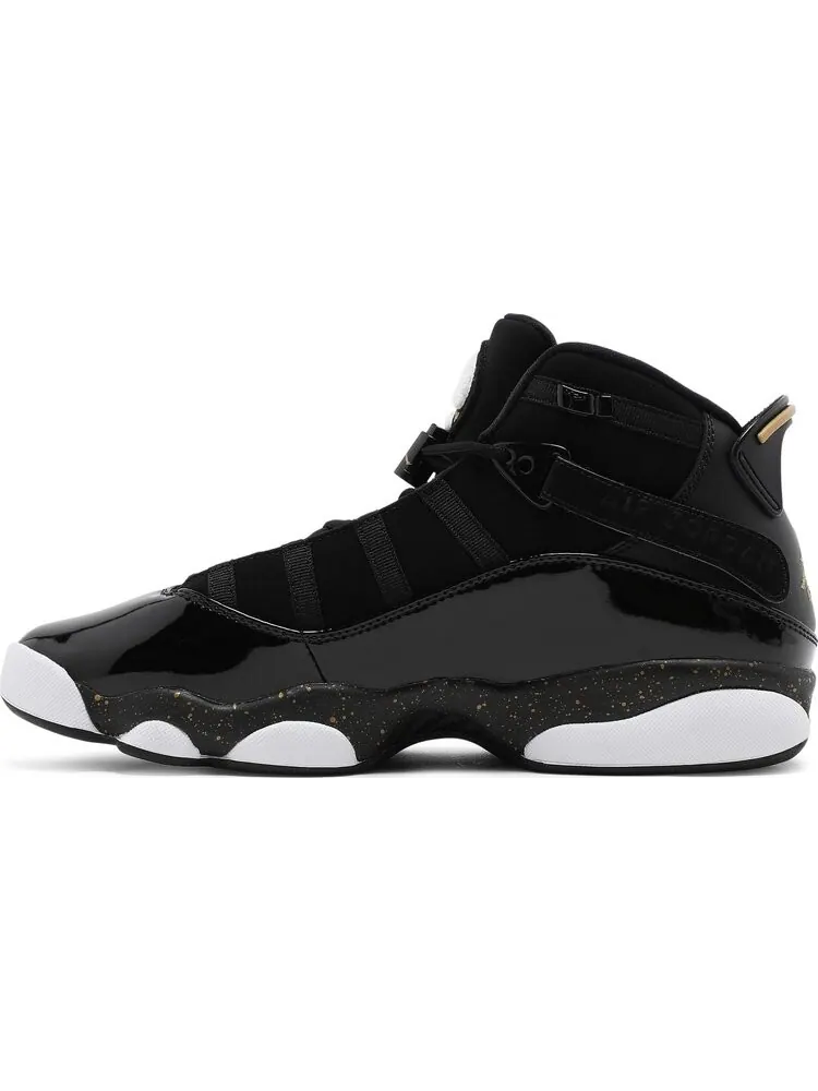 Кроссовки Air Jordan 6 Rings Black Metallic Gold — изображение 3 из 8, черный