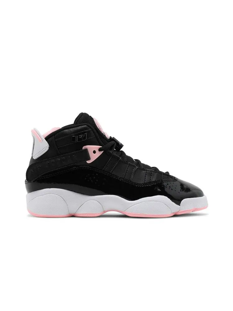 Кроссовки Air Jordan Jordan 6 Rings GS 'Black Arctic Punch' — изображение 2 из 9, черный//белый
