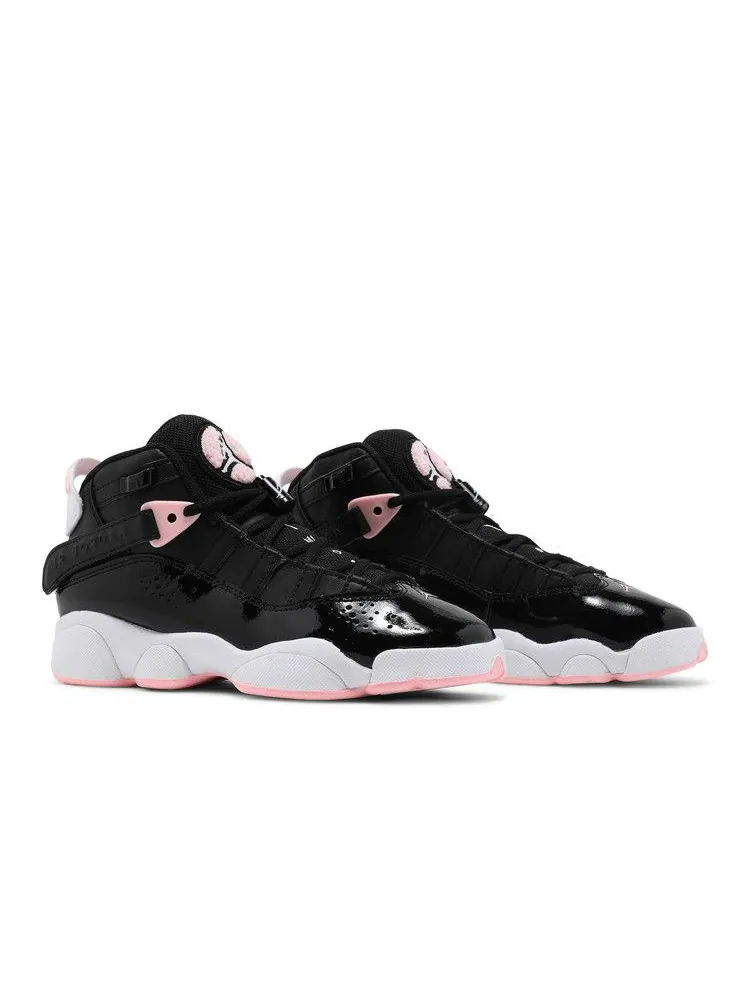 Кроссовки Air Jordan Jordan 6 Rings GS 'Black Arctic Punch' — изображение 9 из 9, черный//белый
