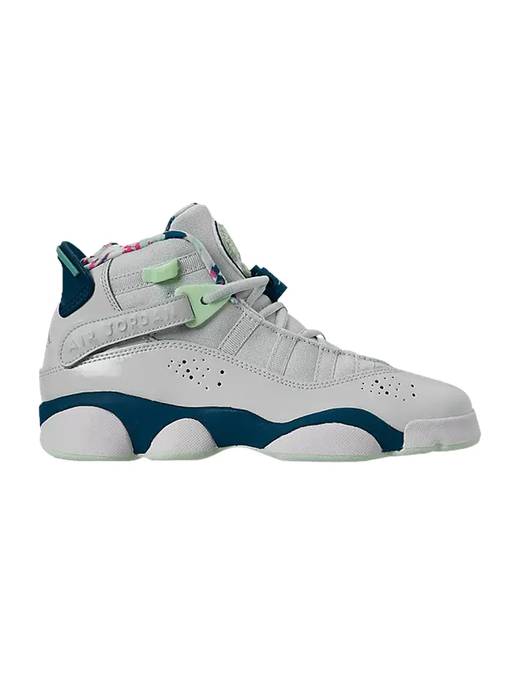 Кроссовки Air Jordan Jordan 6 Rings GS 'Green Abyss' — изображение 1 из 1, серый/белый/зеленый