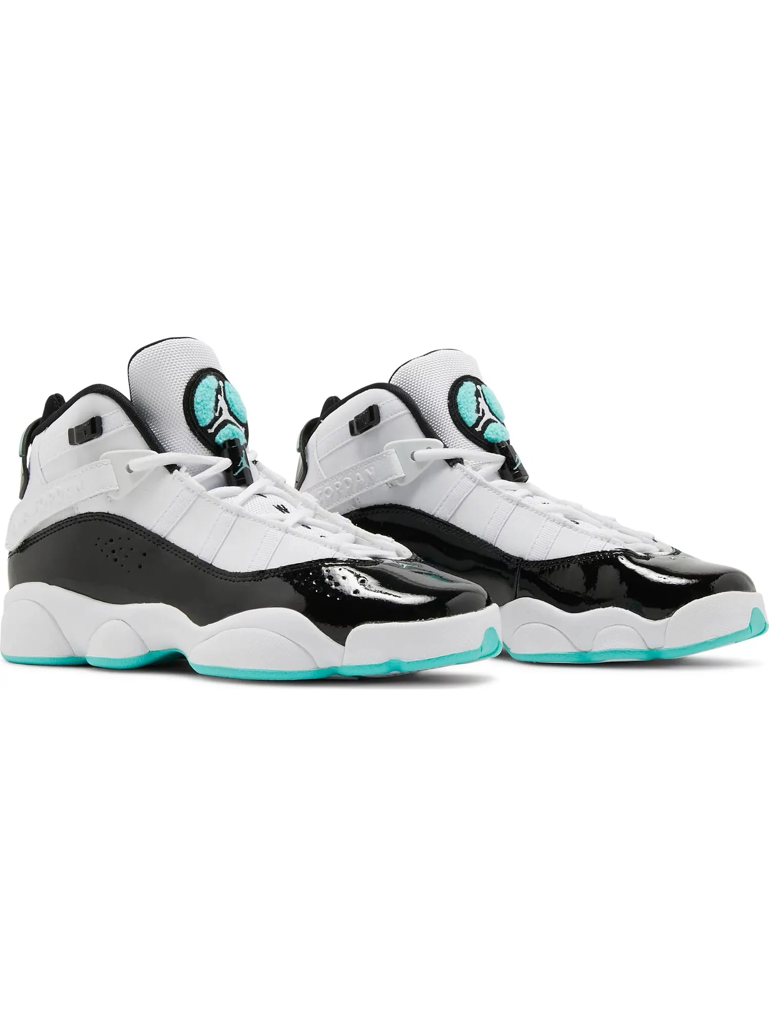 Кроссовки Nike Jordan 6 Rings GS — изображение 2 из 4, белый/черный/голубой