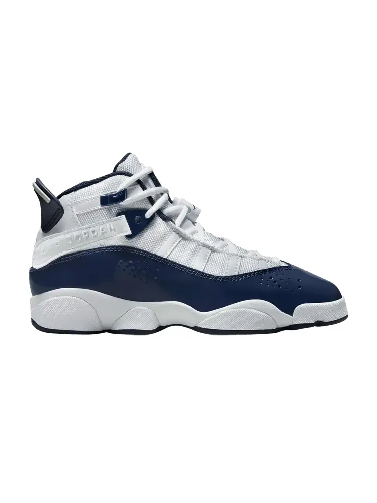 Кроссовки Air Jordan Jordan 6 Rings GS 'Midnight Navy' — изображение 1 из 1, белый/серый/темно-синий