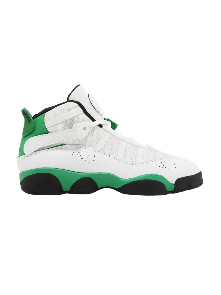 Кроссовки Air Jordan Jordan 6 Rings GS 'Lucky Green' — изображение 1 из 9, белый/черный/зеленый