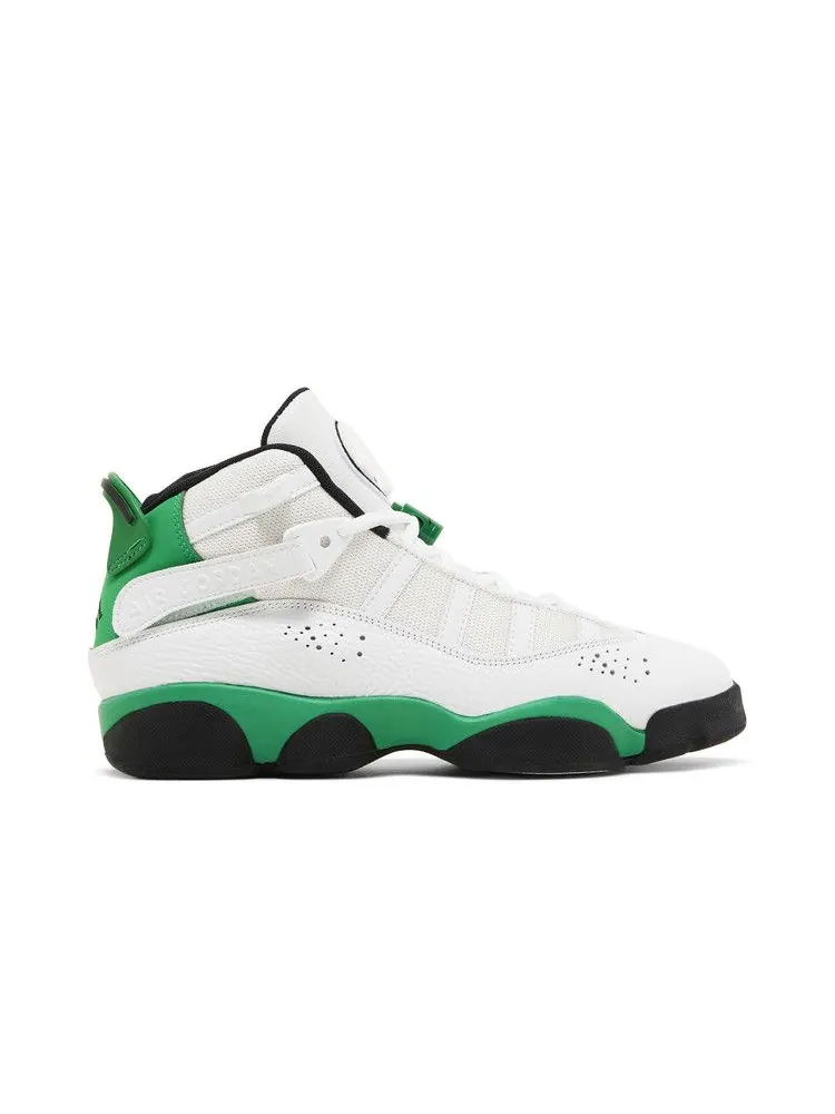 Кроссовки Air Jordan Jordan 6 Rings GS 'Lucky Green' — изображение 2 из 9, белый/черный/зеленый