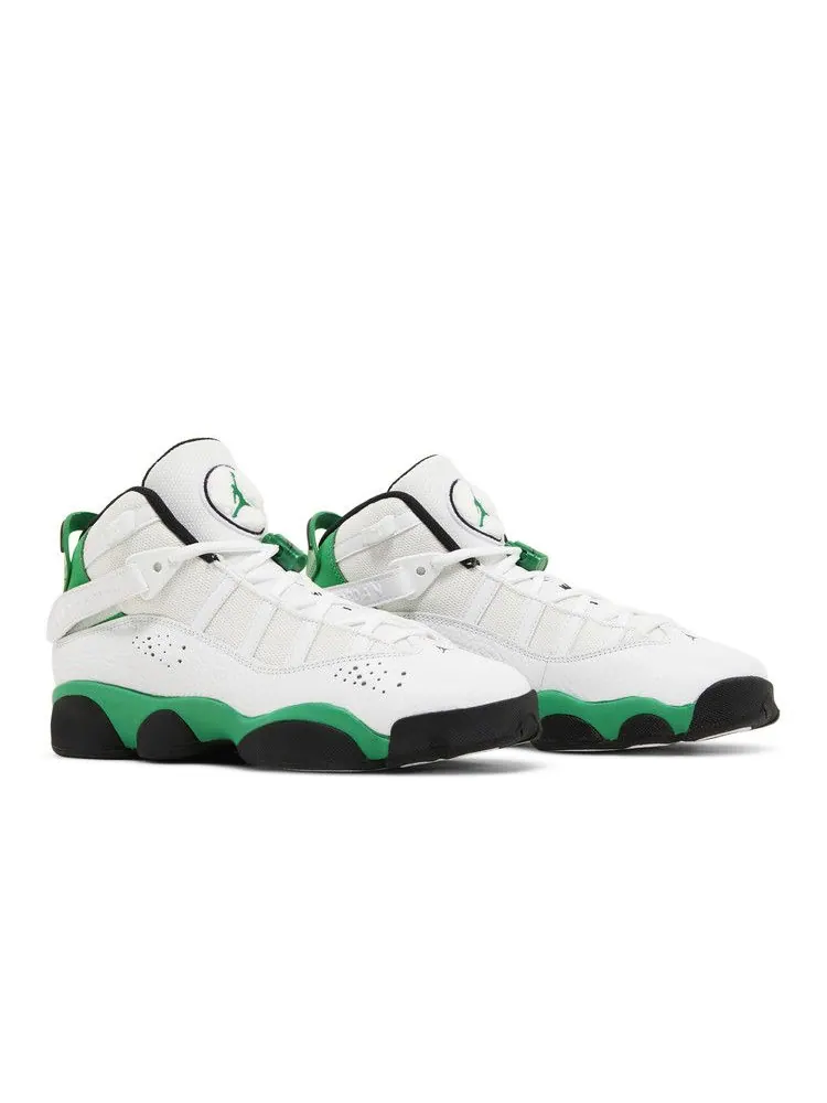 Кроссовки Air Jordan Jordan 6 Rings GS 'Lucky Green' — изображение 9 из 9, белый/черный/зеленый