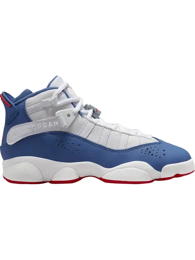Кроссовки Jordan 6 Rings GS White True Blue — изображение 1 из 1, синий