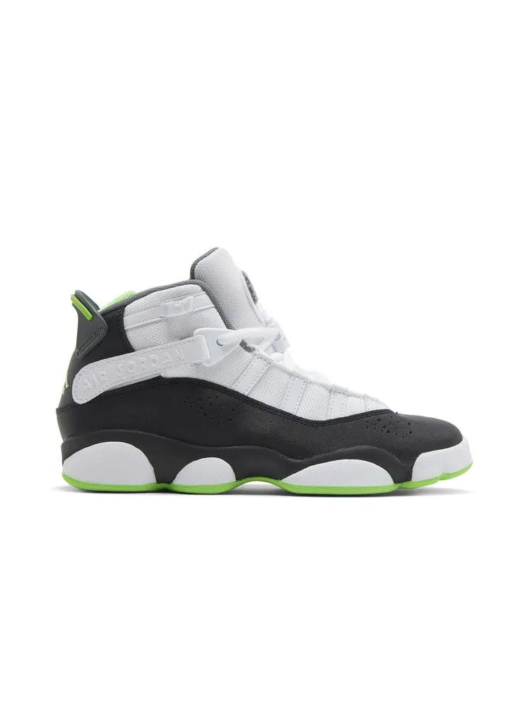 Кроссовки Air Jordan Jordan 6 Rings GS 'Altitude Green' — изображение 2 из 9, белый/черный/зеленый