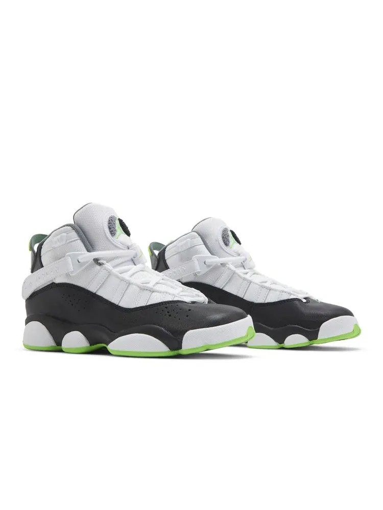 Кроссовки Air Jordan Jordan 6 Rings GS 'Altitude Green' — изображение 9 из 9, белый/черный/зеленый