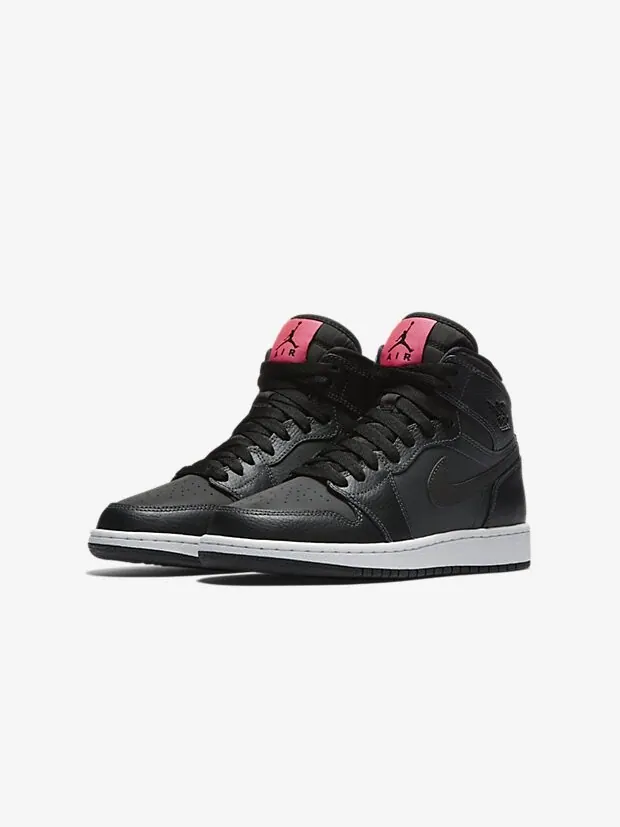 Кроссовки Air Jordan 1 Retro High GS 'Black Pink' — изображение 2 из 4, черный