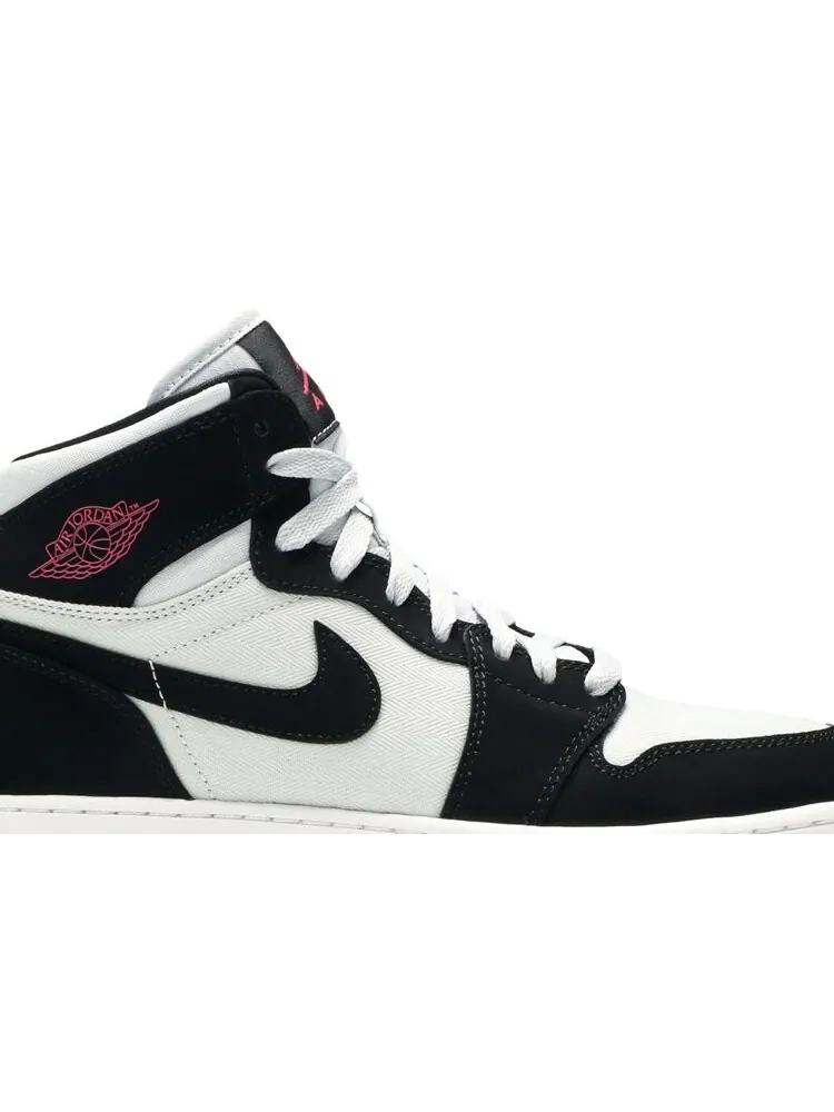 Кроссовки Air Jordan 1 Retro High GS 'Pure Platinum Black Pink' — изображение 2 из 4, черный