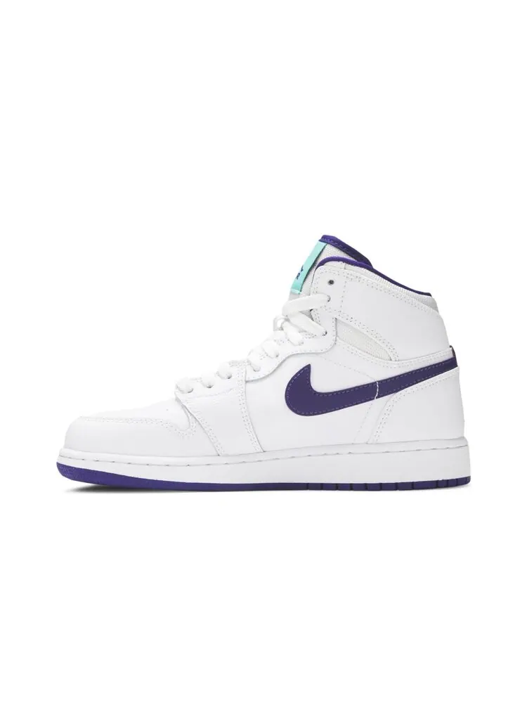 Кроссовки Air Jordan 1 Retro High GG 'White Court Purple' — изображение 3 из 4, белый